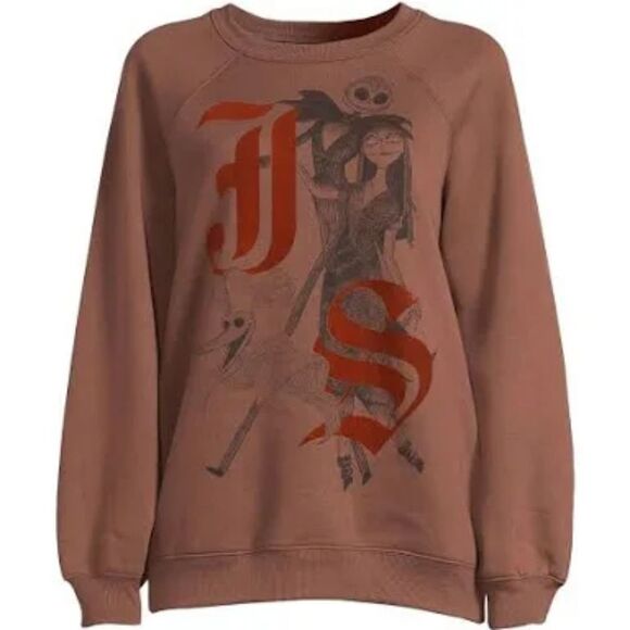 NWT Disney's Nightmare Before Christmas brown Sweatshirt size Small - Picture 1 of 12